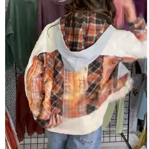 Oil & Hali Corduroy & Rust Plaid Hooded Jacket - Picture 3 of 5